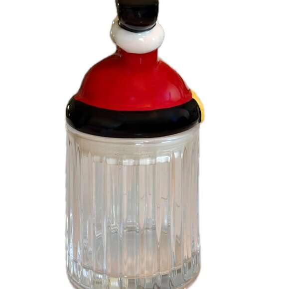 Santa Glass Storage Jar Candy Tea Container Christmas Decoration - Picture 4 of 8